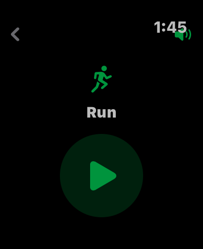 Start a run on the watch